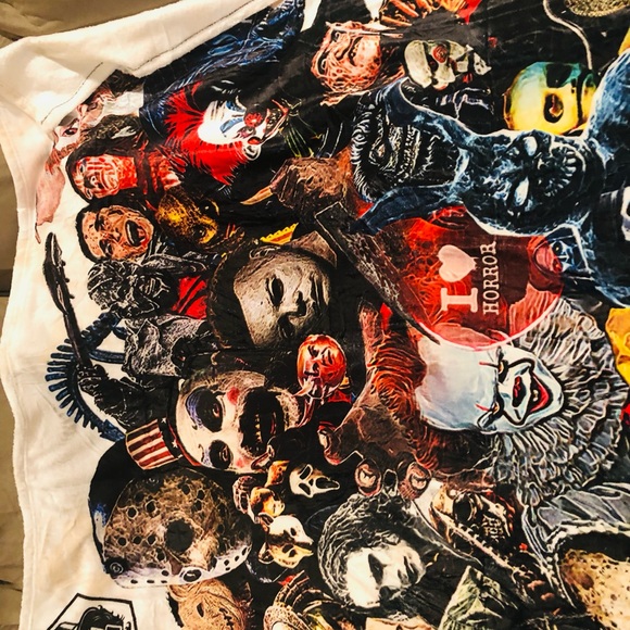 Horror Movies Character Icons Throw Blanket Fleece 50x60 Scary Movie - NWOT - Picture 5 of 8